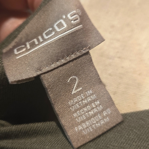 Supreme Olive Layered Short Sleeve Top By CHICOS LARGE - Picture 5 of 5